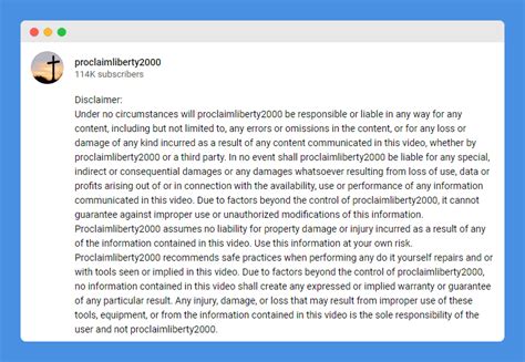 video disclaimer examples|Writing a Bulletproof Disclaimer for YouTube Videos.